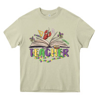 Mossy teacher mardi gras Heavy Core Tee - MaliasSmallBusiness