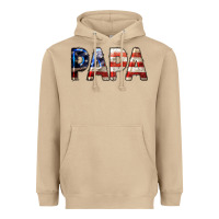 Mushroom American Flag Papa 4th of July Heavyweight Hoodie - LillyAllenDesigns