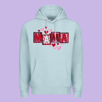 Mother's Day Mama Hearts Premium Hoodie Designed By Fadigitalartstudio
