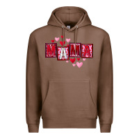 Chestnut Mother's Day mama hearts Premium Hoodie - FaDigitalArtStudio