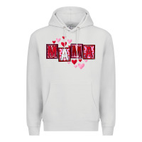 Dove Grey Mother's Day mama hearts Premium Hoodie - FaDigitalArtStudio