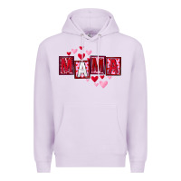 Lilac Mother's Day mama hearts Premium Hoodie - FaDigitalArtStudio