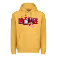 Mustard Mother's Day mama hearts Premium Hoodie - FaDigitalArtStudio