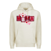 Oatmeal Heather Mother's Day mama hearts Premium Hoodie - FaDigitalArtStudio