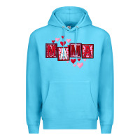 Ocean Blue Mother's Day mama hearts Premium Hoodie - FaDigitalArtStudio