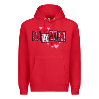 Red Mother's Day mama hearts Premium Hoodie - FaDigitalArtStudio