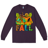 Plum Hello Fall Long Sleeve Tee - NancyCooperArtShop
