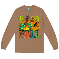 Toasted Coconut Hello Fall Long Sleeve Tee - NancyCooperArtShop