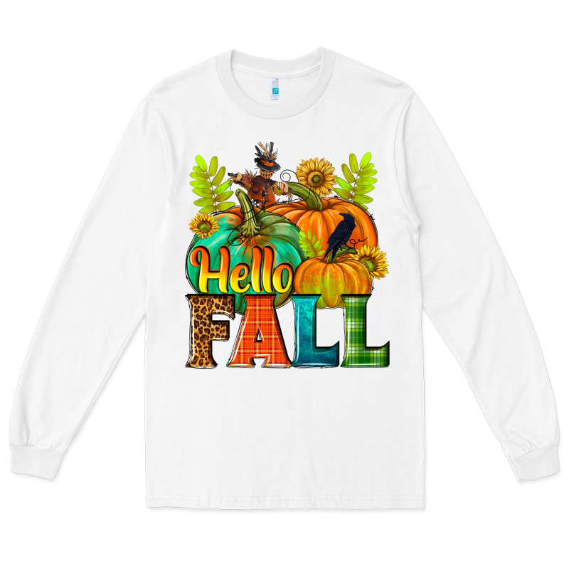 Hello Fall Long Sleeve Tee by NancyCooperArtShop | Teevron