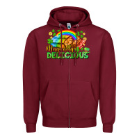 Burgundy magically delicious St. Patricks Day Zipper Hoodie - FaDigitalArtStudio