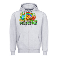Heather Grey magically delicious St. Patricks Day Zipper Hoodie - FaDigitalArtStudio