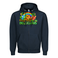Navy magically delicious St. Patricks Day Zipper Hoodie - FaDigitalArtStudio