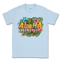 Dusty Blue aloha summer Classic Tee - BarkalooDesign