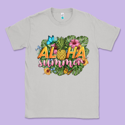 Aloha Summer Classic Tee Designed By Barkaloodesign
