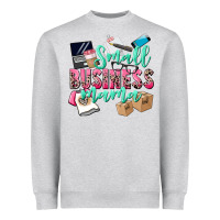 Heather Grey Small Business Mama Heavyweight Sweatshirt - CowGirlArtShop