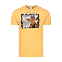 Vintage Mustard Between Jesus Take The Wheel I Wish A Heifer Would Vintage Tee - Bettercallsaul