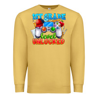 Antique Gold 1st Grade Level Unlocked Premium Sweatshirt - CowhideDigitalArt