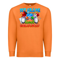 Carrot 1st Grade Level Unlocked Premium Sweatshirt - CowhideDigitalArt