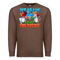 Chestnut 1st Grade Level Unlocked Premium Sweatshirt - CowhideDigitalArt