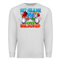 Dove Grey 1st Grade Level Unlocked Premium Sweatshirt - CowhideDigitalArt
