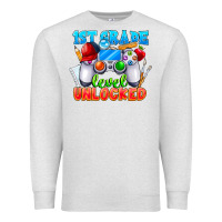 Oatmeal Heather 1st Grade Level Unlocked Premium Sweatshirt - CowhideDigitalArt