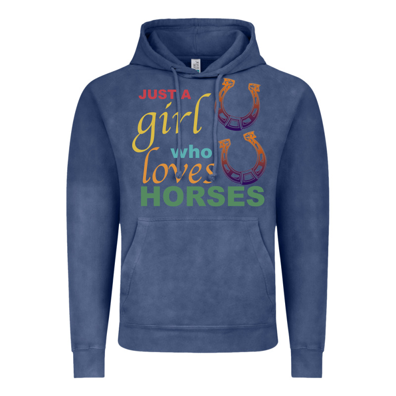 Just A Girl Who Loves Horses Vintage Hoodie by Bettercallsaul | Teevron