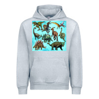 Heather Grey dinosaurs tumbler Urban Hoodie - Artiststas