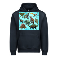 Navy dinosaurs tumbler Urban Hoodie - Artiststas