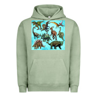 Pigment Oil Green dinosaurs tumbler Urban Hoodie - Artiststas