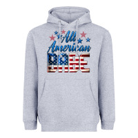 Heather Grey All American Babe Heavyweight Hoodie - LillyAllenDesigns