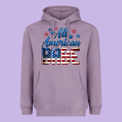All American Babe Heavyweight Hoodie Designed By Lillyallendesigns