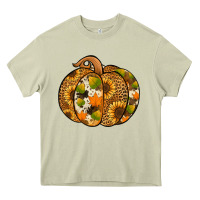 Mossy Leopard cowhide sunflower pumpkin Heavy Core Tee - NancyCooperArtShop