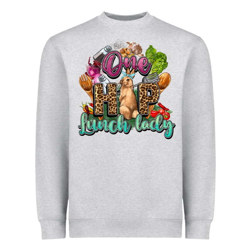 One Hip Lunch Lady Easter Day Heavyweight Sweatshirt by HowdyJamesFarm | Teevron