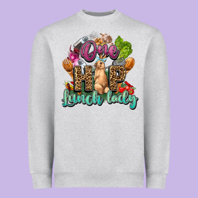 One Hip Lunch Lady Easter Day Heavyweight Sweatshirt Designed By Howdyjamesfarm