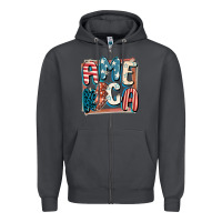Smoke America with lightning bolt 4th of july Zipper Hoodie - FaDigitalArtStudio