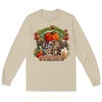 Mushroom Stressed blessed pumpkin spice obsessed Fall Long Sleeve Tee - NancyCooperArtShop