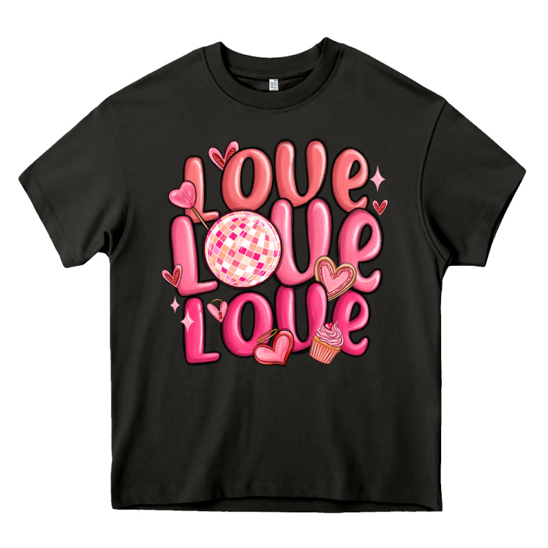 Love Love Love Valentines Day Heavy Core Tee by MaliasSmallBusiness | Teevron