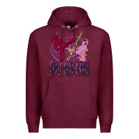 Burgundy Taekwondo mom Mother's Day Premium Hoodie - FaDigitalArtStudio