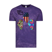 Cloud Purple Im in a Fishing State of Mind Illinois Vintage Tee - Bettercallsaul