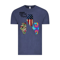 Vintage Denim Im in a Fishing State of Mind Illinois Vintage Tee - Bettercallsaul