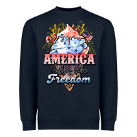 Navy America ice cream Heavyweight Sweatshirt - HowdyJamesFarm