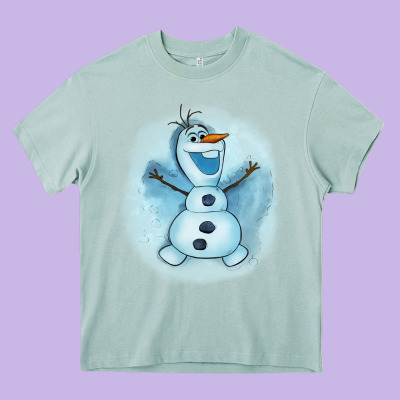 Olaf Snowman Heavy Core Tee Designed By Adodesignshop