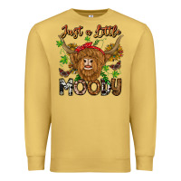 Antique Gold Just a Little Moody Premium Sweatshirt - CowhideDigitalArt