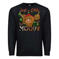 Black Just a Little Moody Premium Sweatshirt - CowhideDigitalArt