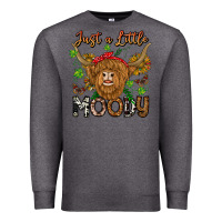 Charcoal Heather Just a Little Moody Premium Sweatshirt - CowhideDigitalArt