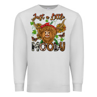 Dove Grey Just a Little Moody Premium Sweatshirt - CowhideDigitalArt