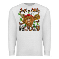 Oatmeal Heather Just a Little Moody Premium Sweatshirt - CowhideDigitalArt