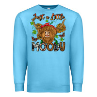Ocean Blue Just a Little Moody Premium Sweatshirt - CowhideDigitalArt