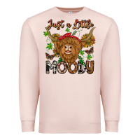 Pale Pink Just a Little Moody Premium Sweatshirt - CowhideDigitalArt