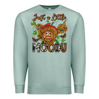Seafoam Just a Little Moody Premium Sweatshirt - CowhideDigitalArt